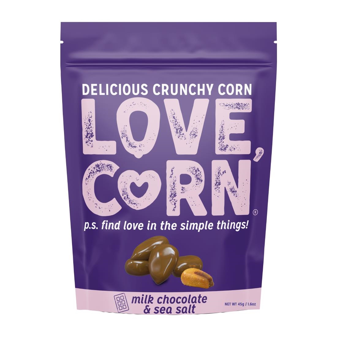 LOVE CORN Milk Chocolate and Sea Salt 35g 10 Pack (KA869)