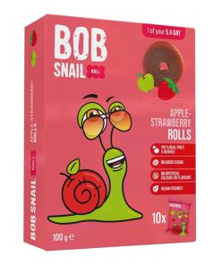 Bob Snail Multipack Fruit Roll Apple Strawberry 10g 50 Pack (KA903)