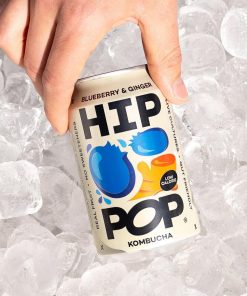 Hip Pop Kombucha Blueberry and Ginger 330ml 12 Pack (KA909)