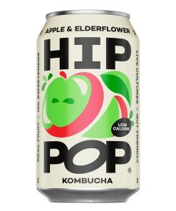 Hip Pop Kombucha Apple and Elderflower 330ml 12 Pack (KA910)