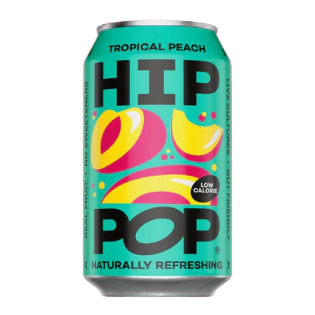 Hip Pop Living Soda Tropical Peach 330ml 12 Pack (KA912)