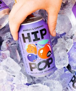 Hip Pop Living Soda Berries and Cherries 330ml 12 Pack (KA914)