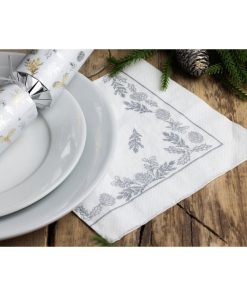 Swantex Aspen Festive 3ply Dinner Napkins 400x400mm 600 Pack (JP155)