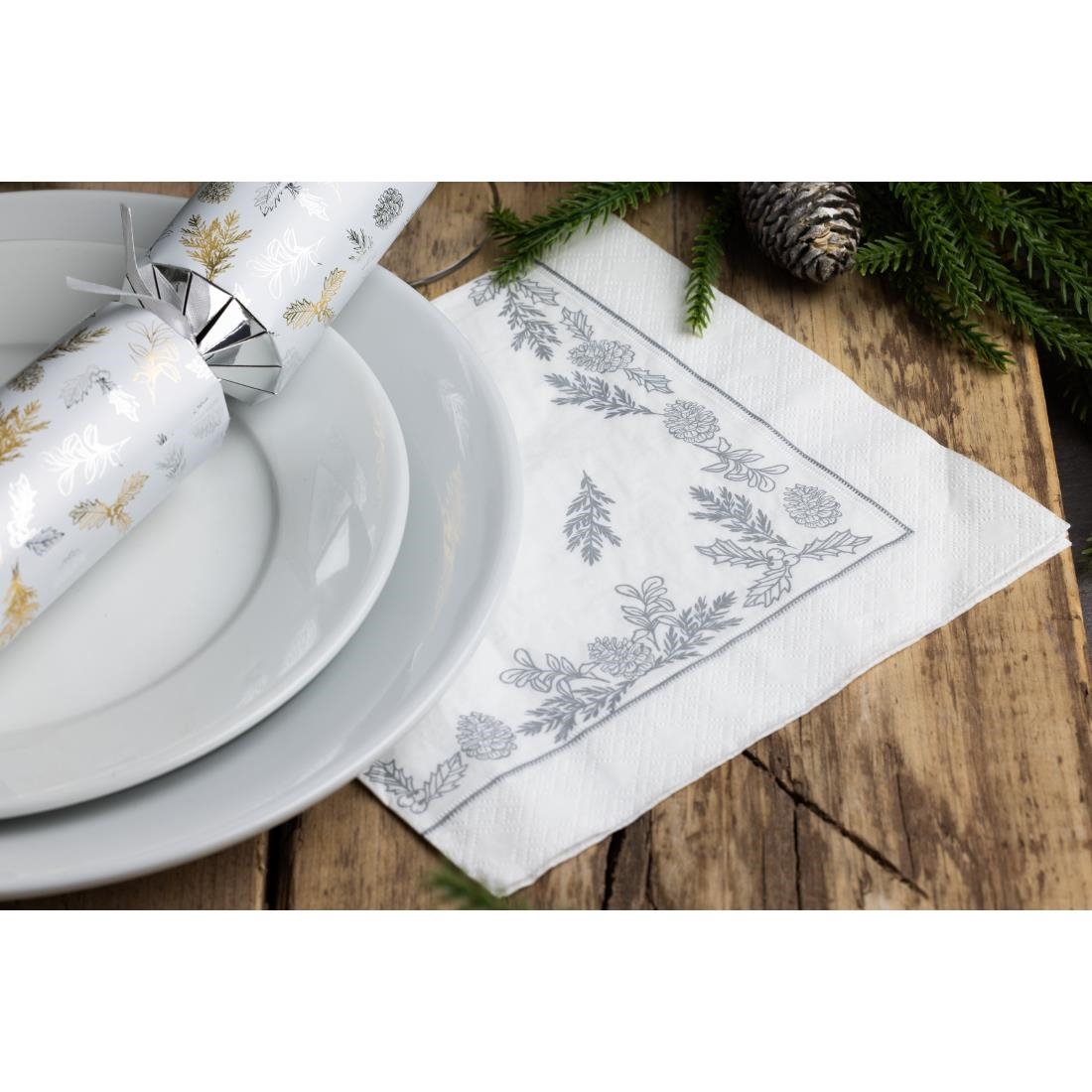 Swantex Aspen Festive 3ply Dinner Napkins 400x400mm 600 Pack (JP155)