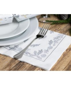 Swantex Aspen Festive 3ply Dinner Napkins 400x400mm 600 Pack (JP155)