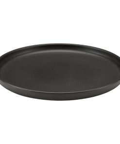 Bauscher Elements Black Walled Plates 280mm 6 Pack (JA763)