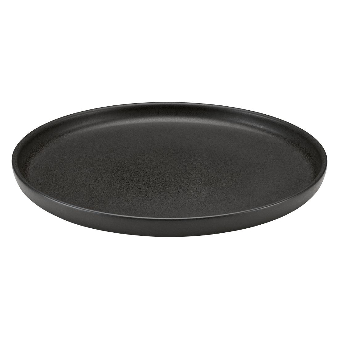 Bauscher Elements Black Walled Plates 280mm 6 Pack (JA763)