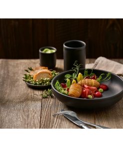 Bauscher Elements Black Bowls 220mm 6 Pack (JA782)