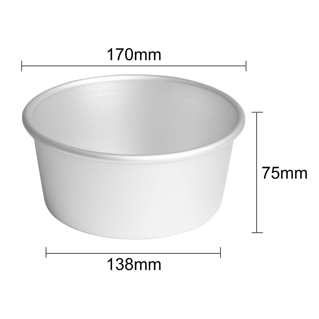 Vogue Aluminium Cake Tin with Removable Base 170mm (JM810)