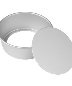 Vogue Aluminium Cake Tin with Removable Base 220mm (JM811)