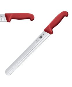 Victorinox Fibrox Slicing Knife Fluted Red 30cm (JP289)