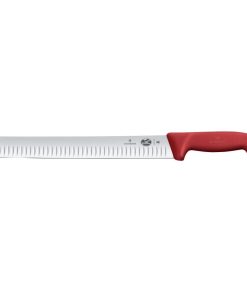 Victorinox Fibrox Slicing Knife Fluted Red 30cm (JP289)