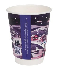 Vegware Double Wall 2026 Festive Cups 225ml 500 Pack (JP887)