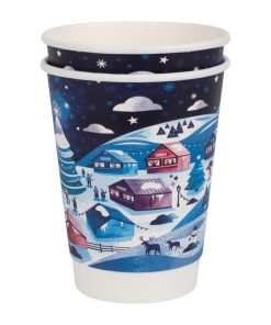 Vegware Double Wall 2026 Festive Cups 340ml 500 Pack (JP888)