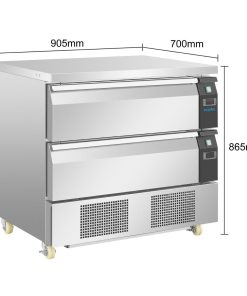 Polar U-Series Double Drawer Dual Temperature Counter Fridge 4xGN (UA098)