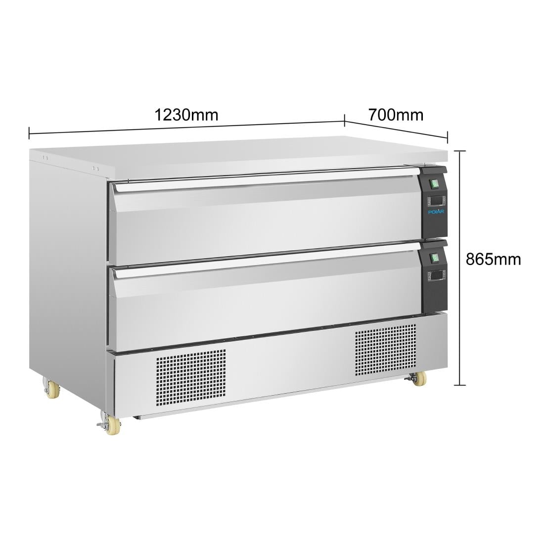 Polar U-Series Double Drawer Dual Temperature Counter Fridge 6xGN (UA099)
