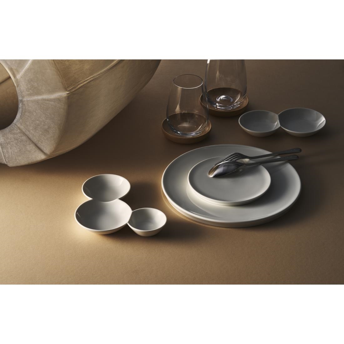 Steelite Rene Ozorio White Album Round Trays 190mm 12 Pack (VV4725)