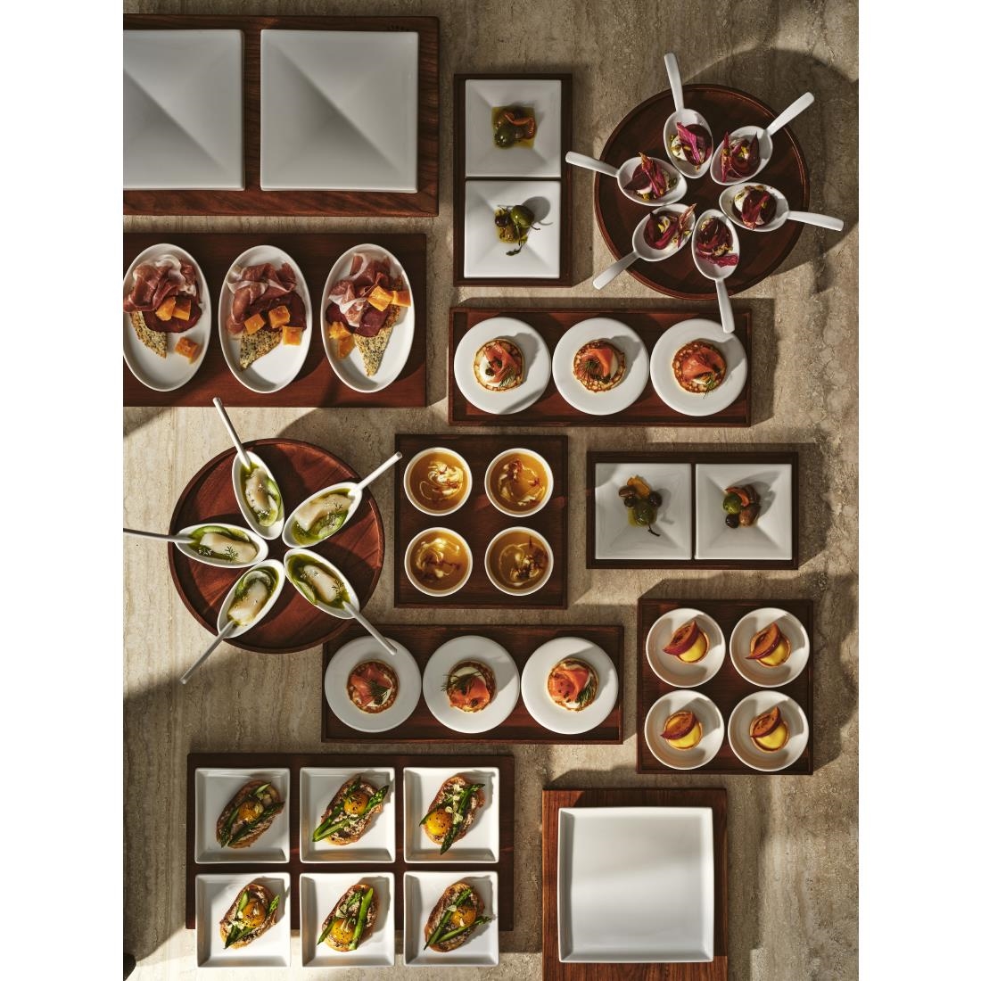 Rene Ozorio White Album Rectangular Trays with Indent 238x117.5mm 12 Pack (VV4744)