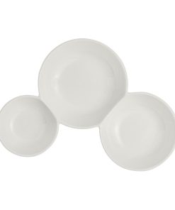 Rene Ozorio White Album 3 Compartment Gourmet Sauce Dishes 200ml 12 Pack (VV4757)