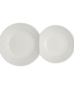 Rene Ozorio White Album 2 Compartment Gourmet Sauce Dishes 170ml 12 Pack (VV4758)