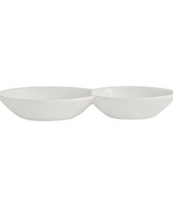 Rene Ozorio White Album 2 Compartment Gourmet Sauce Dishes 170ml 12 Pack (VV4758)